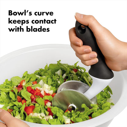 Good Grips Salad Chopper & Bowl, 12.5 x 5.5 x 12.5 inches, White & Good Grips Salad Spinner, Large