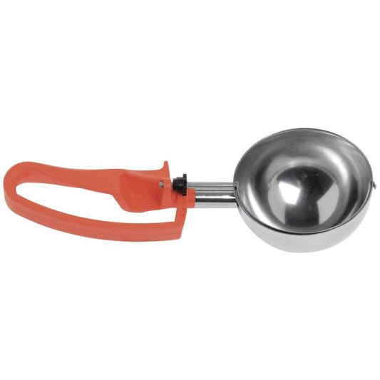 47388 S/S 8 Oz. / #4 Squeeze Disher with Orange Handle,Silver, 1 Count (Pack of 1)
