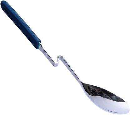+ Lori Greiner No Mess Stainless Steel Soup Ladle with Silicone Handle - Metal Soup Ladle with No Mess Design That Hooks on Side of Any Pot - Cranberry