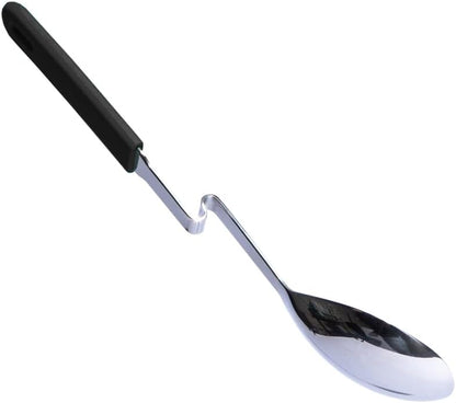 + Lori Greiner No Mess Stainless Steel Soup Ladle with Silicone Handle - Metal Soup Ladle with No Mess Design That Hooks on Side of Any Pot - Cranberry