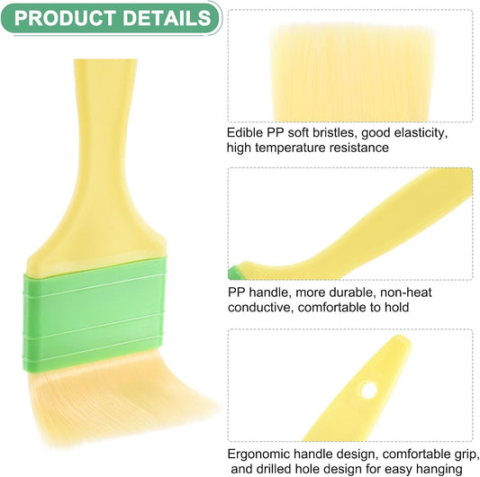 1-Set Pastry Brush, Soft Basting Baking BBQ Oil Brush for Cooking/Barbecue/Kitchen [1.6, 2", 3"]