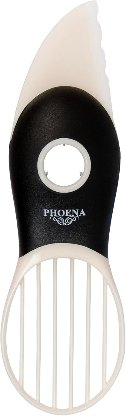 Avocado Fruit Slicer Pitter 3 in 1 Banana Dragon Fruit Peach Pear Passionfruit White & Black Kitchen Gadget Tool Comfortable to Grip Core Remover Food Safe Fruit & Vegetable