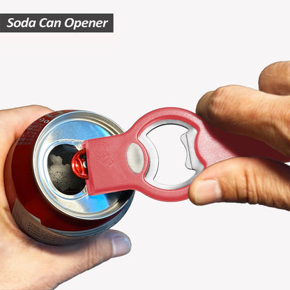 2-in-1 Magnetic Soda Can & Beer Bottle Opener-Dual Magnets for Fridge & Cap Catcher, Heavy Duty Stainless Steel, Perfect for Big Hands,Long nails, RV, Bartender, Gift for Father, Black, 2 Pack