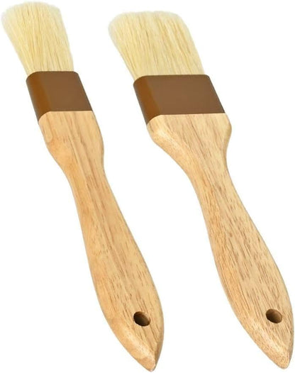 Pastry Brush, Natural Bristle Basting Brush for Cooking and Baking, Premium BBQ Brushes for Butter, Oil, Egg, Sauce, Turkey, Marinade and Kitchen Food