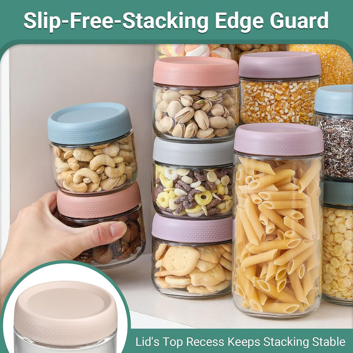 2oz Glass Salad Dressing Containers, 6-Pack Small Sauce Containers with Lids and Mini Condiment Cups Containers,To Go Glass Jars for Meal Prep Lunch box