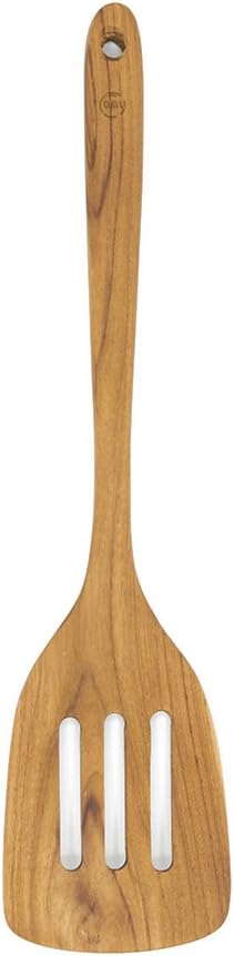 Teak Wooden Slotted Spatula Turner | Durable, Healthy, High Moist Resistance Teak Wood Spatula for Non Stick Cookware