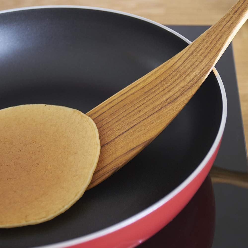 Teak Wooden Slotted Spatula Turner | Durable, Healthy, High Moist Resistance Teak Wood Spatula for Non Stick Cookware