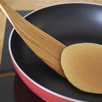 Teak Wooden Slotted Spatula Turner | Durable, Healthy, High Moist Resistance Teak Wood Spatula for Non Stick Cookware