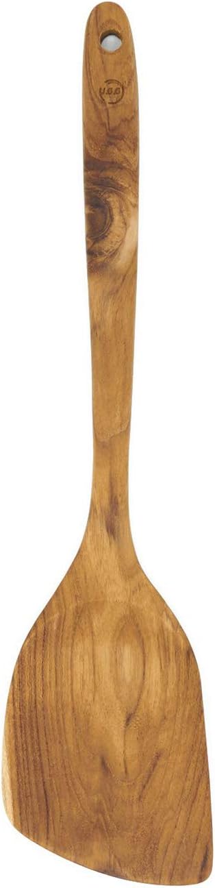 Teak Wooden Slotted Spatula Turner | Durable, Healthy, High Moist Resistance Teak Wood Spatula for Non Stick Cookware