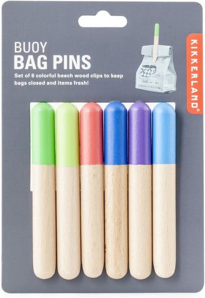 Kikkerland Rainbow Bag Clips, Set of 8, Multicolor