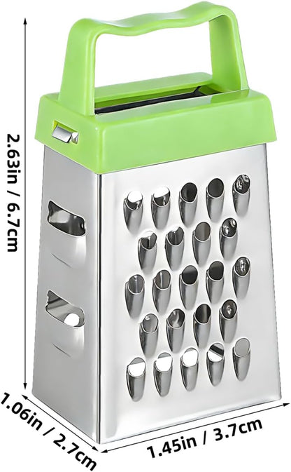 6-Piece Mini Box Grater Set Stainless Steel Cheese Grater for Garlic Ginger Chocolate Vegetable Slicer Hand with Non-Slip Handle 2.63 X 1.45 X 1.06 in