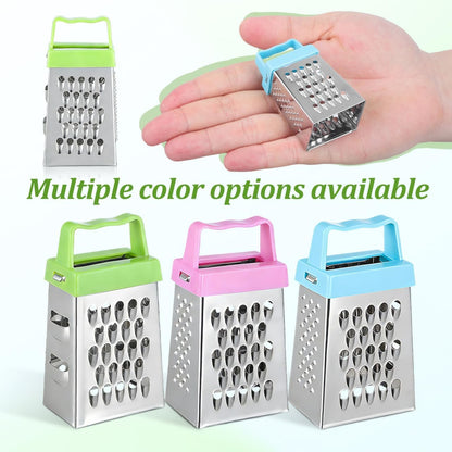 6-Piece Mini Box Grater Set Stainless Steel Cheese Grater for Garlic Ginger Chocolate Vegetable Slicer Hand with Non-Slip Handle 2.63 X 1.45 X 1.06 in