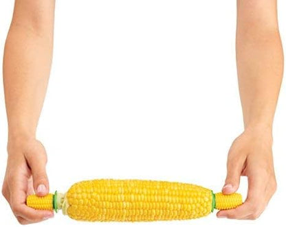 Corn Holders - 8 Piece Set Yellow/Green, 2.75" x 1.2"