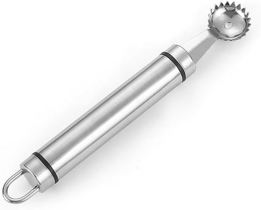 Silver Stainless Steel Strawberry Huller and Tomato Stem Corer Tool Multi-Function Stainless Corer and Pitter Remover for Strawberry Gadgets Kitchen Tool Blade Craft Fruit Tools