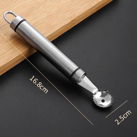 Silver Stainless Steel Strawberry Huller and Tomato Stem Corer Tool Multi-Function Stainless Corer and Pitter Remover for Strawberry Gadgets Kitchen Tool Blade Craft Fruit Tools