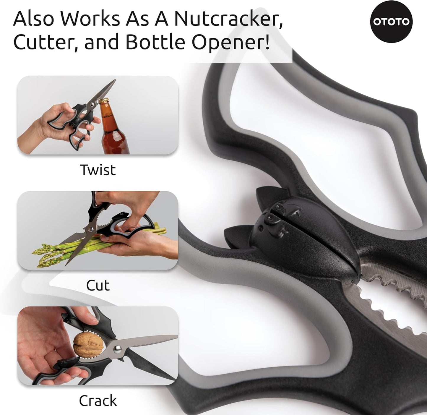Original Elizabat Kitchen Scissors - Halloween Goth Cute Bat Kitchen Shears, Bat Scissors, Gothic Scissors Utensils - Spooky Bats Halloween Gifts, Cute Gadgets, Kitchen Gadgets