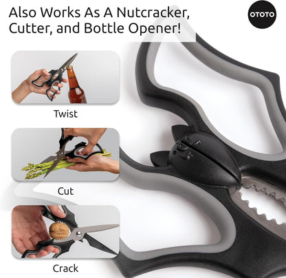 Original Elizabat Kitchen Scissors - Halloween Goth Cute Bat Kitchen Shears, Bat Scissors, Gothic Scissors Utensils - Spooky Bats Halloween Gifts, Cute Gadgets, Kitchen Gadgets