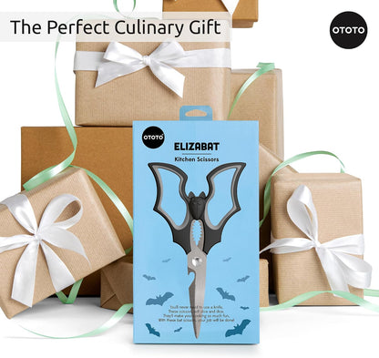 Original Elizabat Kitchen Scissors - Halloween Goth Cute Bat Kitchen Shears, Bat Scissors, Gothic Scissors Utensils - Spooky Bats Halloween Gifts, Cute Gadgets, Kitchen Gadgets