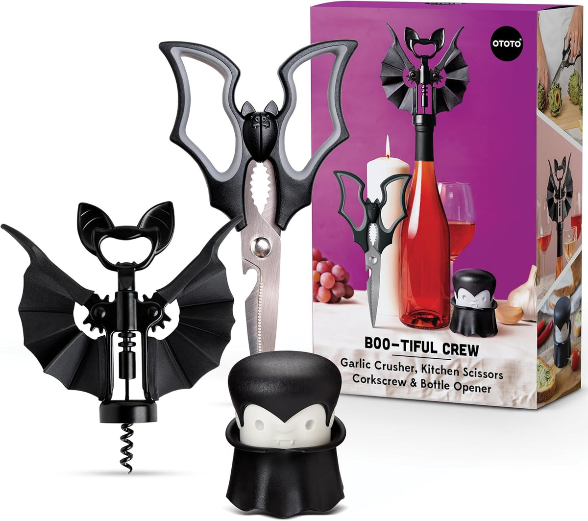 Original Elizabat Kitchen Scissors - Halloween Goth Cute Bat Kitchen Shears, Bat Scissors, Gothic Scissors Utensils - Spooky Bats Halloween Gifts, Cute Gadgets, Kitchen Gadgets