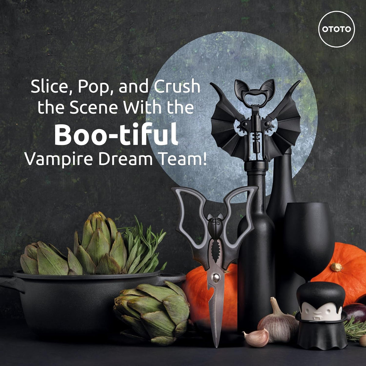 Original Elizabat Kitchen Scissors - Halloween Goth Cute Bat Kitchen Shears, Bat Scissors, Gothic Scissors Utensils - Spooky Bats Halloween Gifts, Cute Gadgets, Kitchen Gadgets