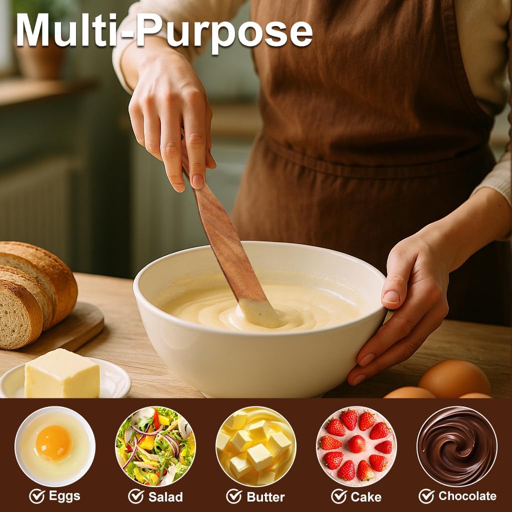Wooden Spurtle Spatula Set for Sourdough Bread Making Supplies Essentials
