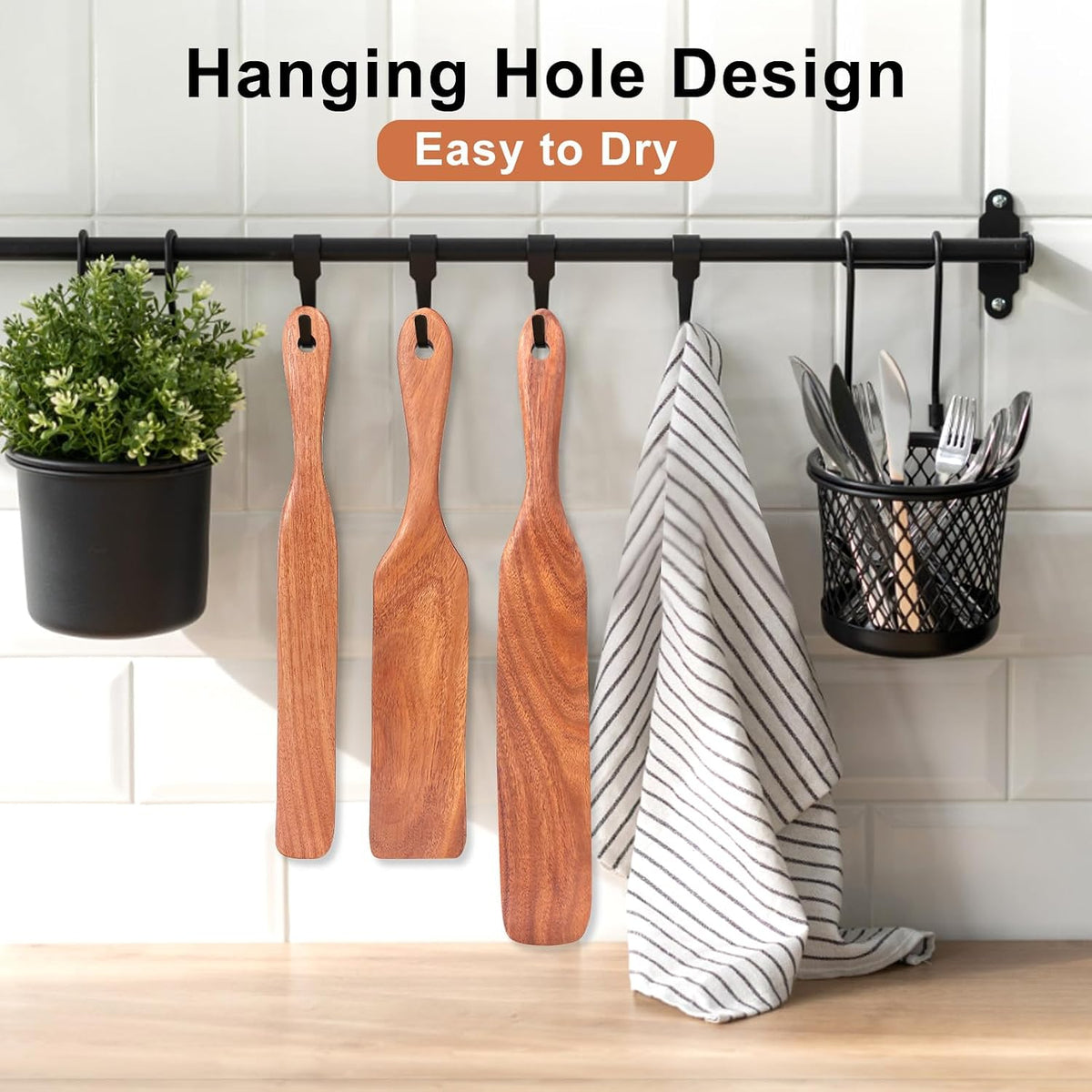 Wooden Spurtle Spatula Set for Sourdough Bread Making Supplies Essentials