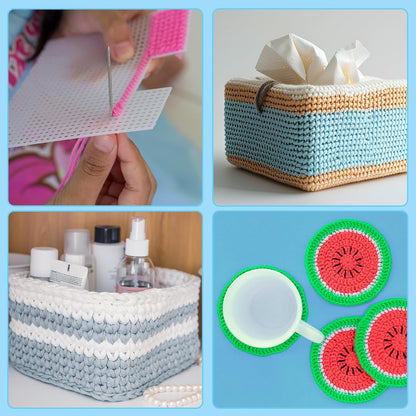 7 Count Plastic Mesh Canvas Sheets for Embroidery