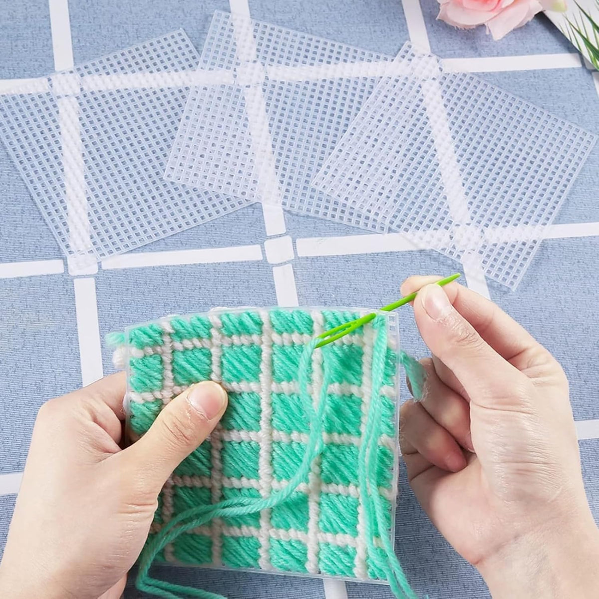 7 Count Plastic Mesh Canvas Sheets for Embroidery