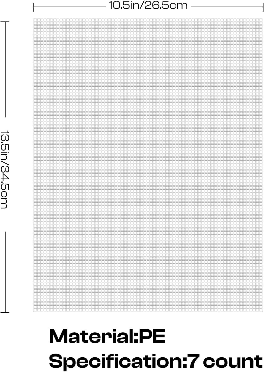 7 Count Plastic Mesh Canvas Sheets for Embroidery