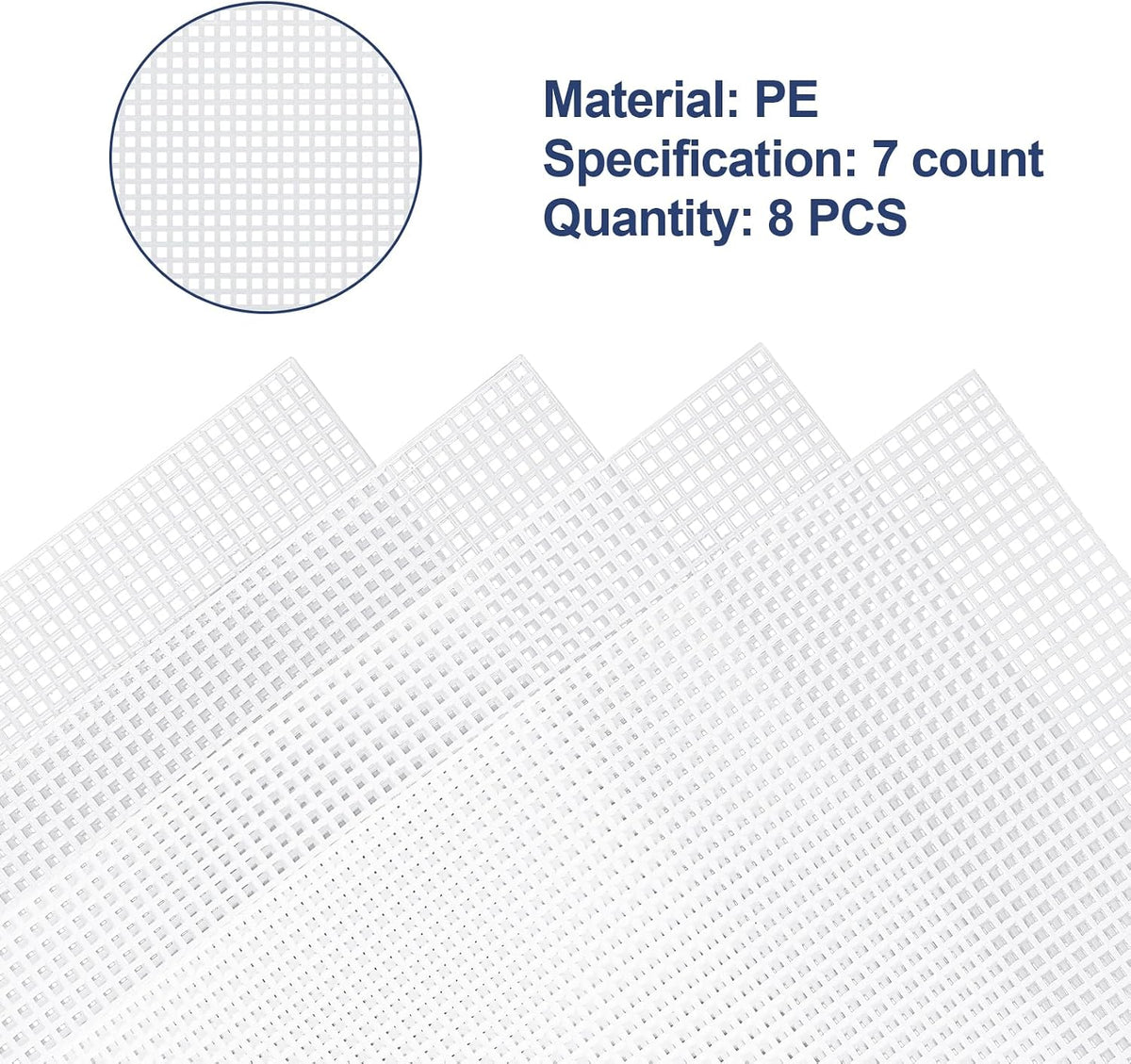 7 Count Plastic Mesh Canvas Sheets for Embroidery