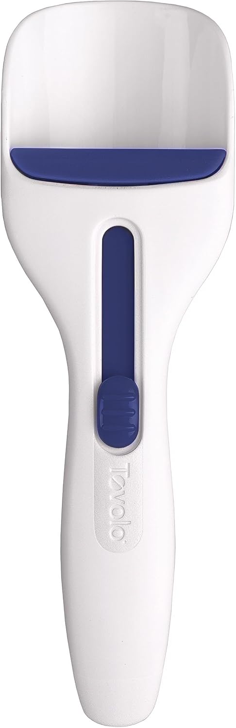 Cupcake Scoop Batter Dispenser for Cupcakes Muffins Pancakes & Cookie Dough, Easy to Clean Batter Scoop Slide Dispenses Quicker for Even Size Baked Goods Kitchen Gadget, Deep Indigo