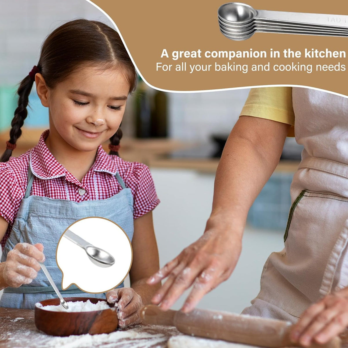 5 Pcs 1/8 Teaspoon Measuring Spoons Mini Spoons Stainless Steel Measuring Spoons Small Dessert Spoons For Kitchen Family Cafe Scooping Spices Oil And Cooking Wine 1/8 tsp (Silver)