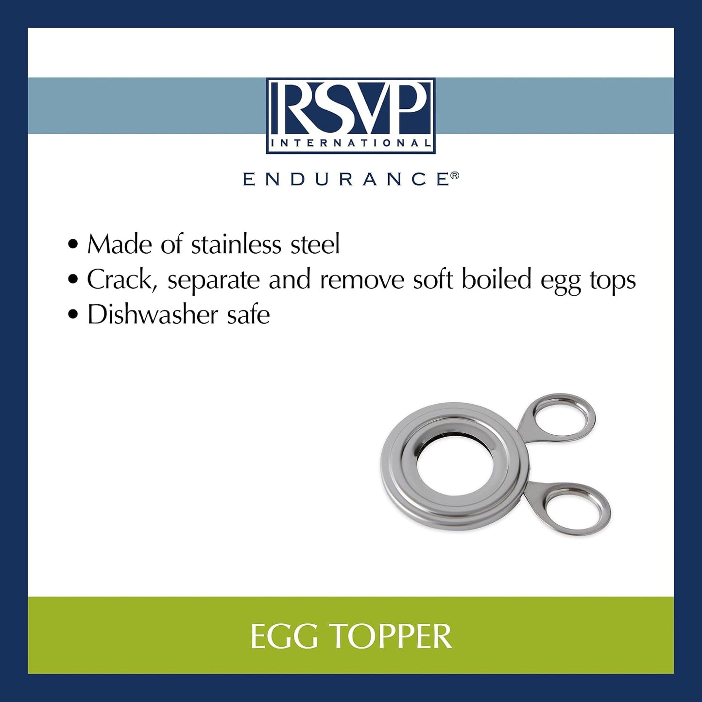 Endurance Kitchen Tool Collection Durable & Easy to Clean, Dishwasher Safe, Egg Topper, Stainless Steel