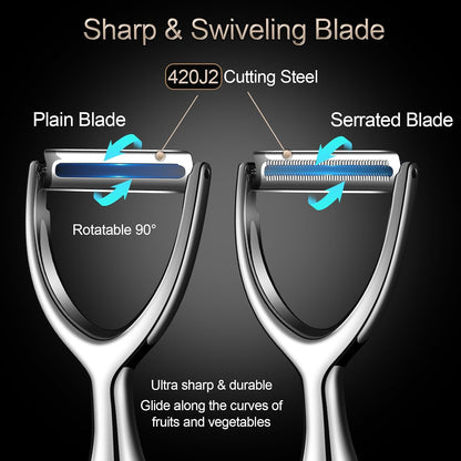 JINGTO Premium Vegetable Peeler Stainless Steel, Ultra Sharp Potato Peeler