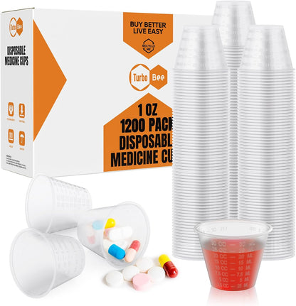 Disposable Medicine Cups (1 oz) 1200 Pack,Small Plastic Measuring Cups for Medical Purposes, or Mixing and Measuring Resin, Epoxy, DIY Arts, Paint