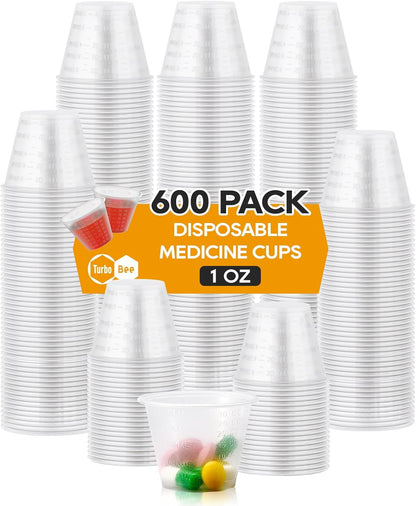 Disposable Medicine Cups (1 oz) 1200 Pack,Small Plastic Measuring Cups for Medical Purposes, or Mixing and Measuring Resin, Epoxy, DIY Arts, Paint