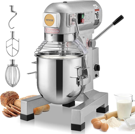 Commercial Food Mixer 15Qt, Commercial Mixer with 3 Adjustable Speeds, 550W Dough Mixer,Commercial Stand Mixer with Stainless Steel Bowl
