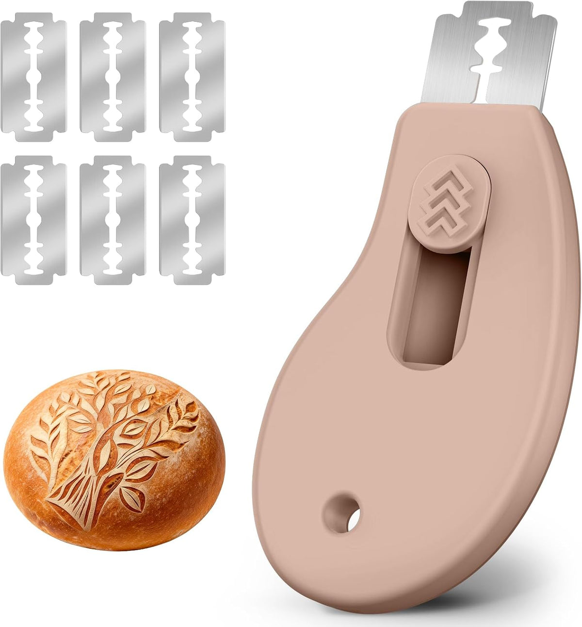 Bread Lame Sourdough Scoring Tool, Extractable & Magnetic Bread Scoring Tool, Bread Scoring Knife for Sourdough Bread Baking, Bread Scorer Tool with 5 Replaceable Razor Blades