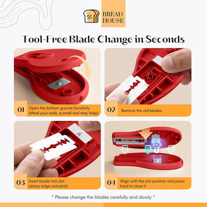 Bread Lame Sourdough Scoring Tool, Extractable & Magnetic Bread Scoring Tool, Bread Scoring Knife for Sourdough Bread Baking, Bread Scorer Tool with 5 Replaceable Razor Blades
