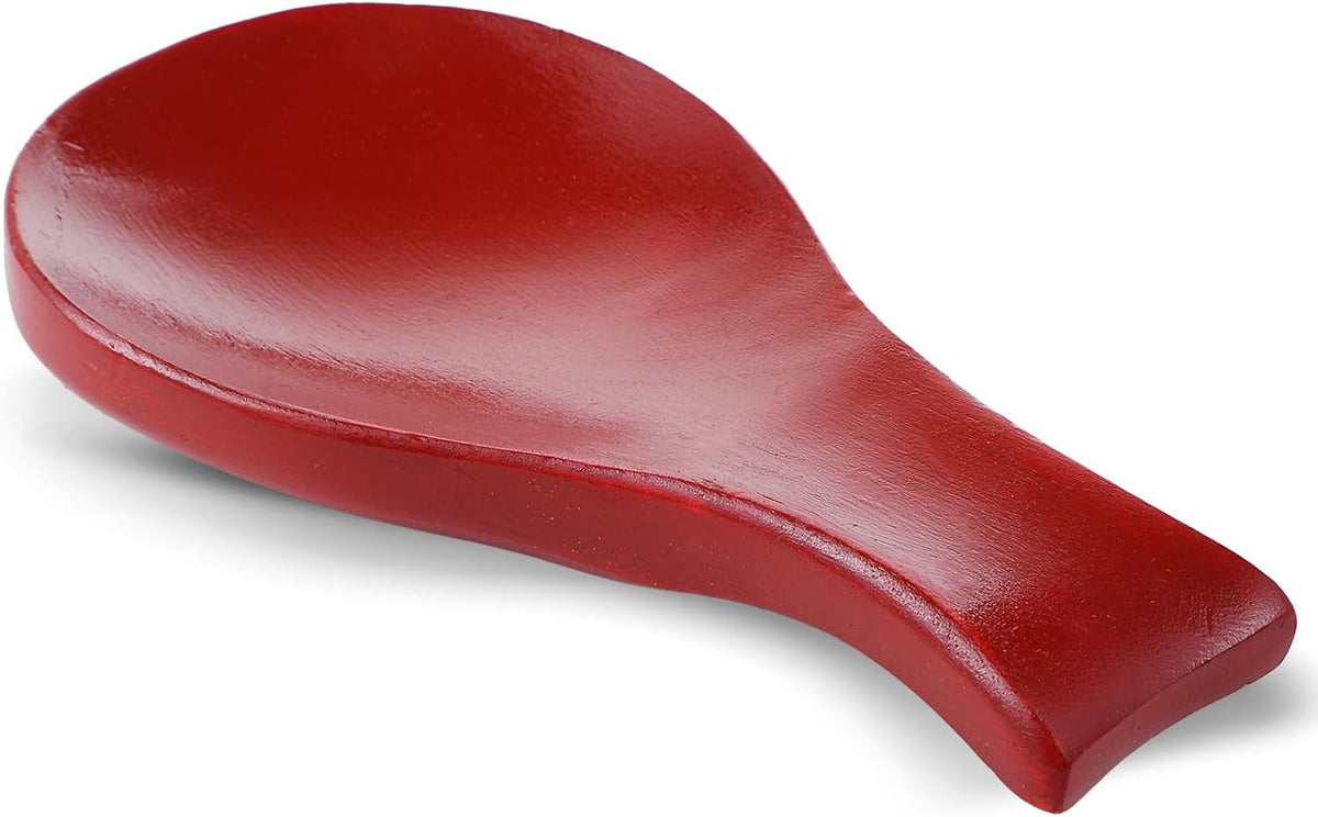 Acacia Wood Spoon Rest for Stove Top Bamboo Holder for Spatula Rest for Kitchen, Counter Spoon Holder for Countertop, Modern and Rustic for Farmhouse as Dining Table Decoration(Brown)