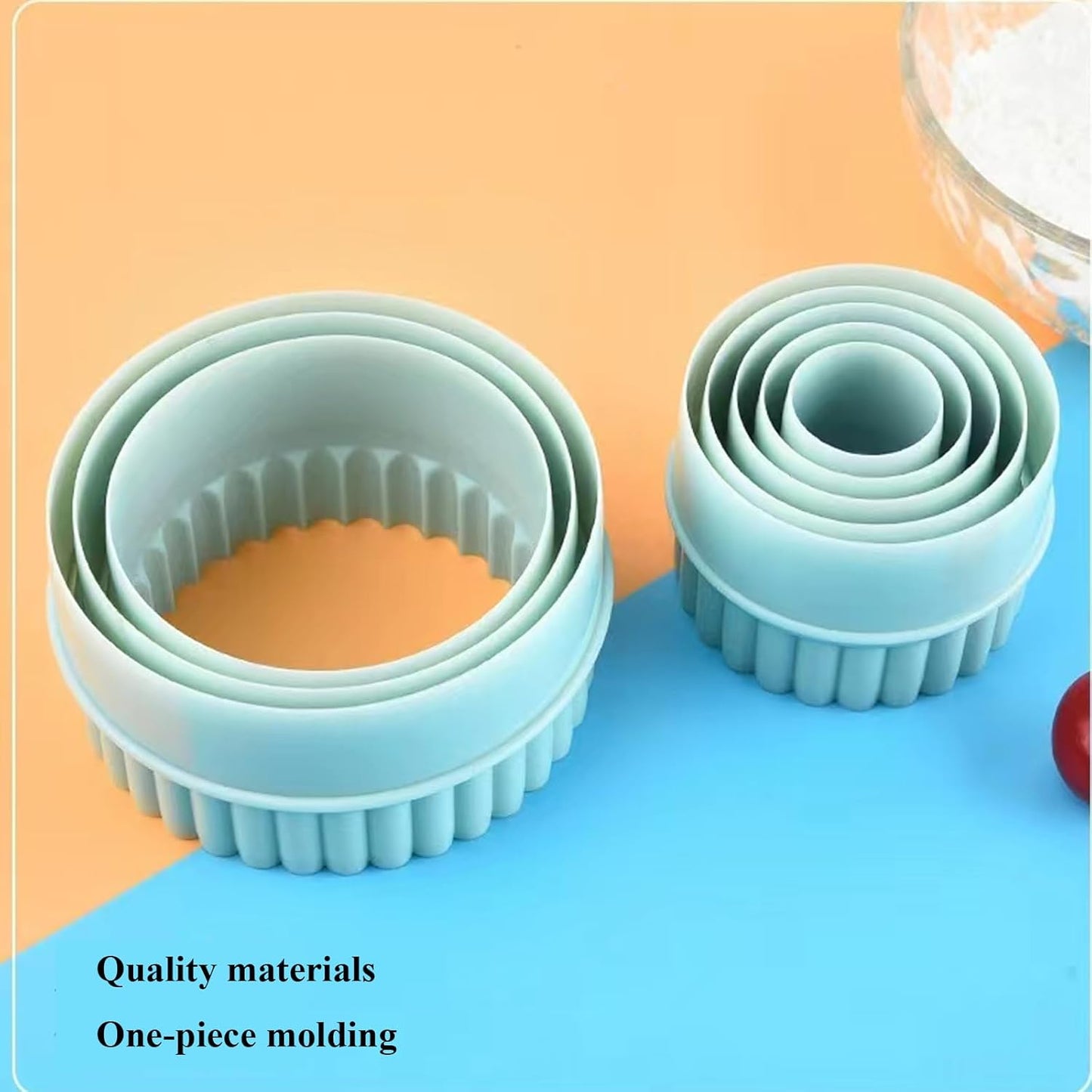 Cookie Cutters, 8 PCS Ideal Biscuit Cutter Tool, Highly Versatile Round & Circle Cutter, Perfect for Creating Unique Shaped Biscuits and Cookies