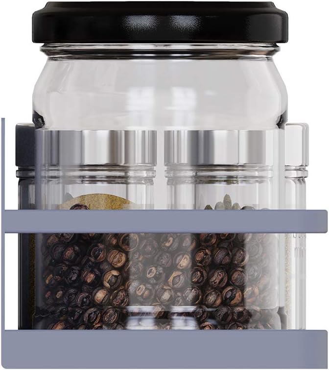 2 Pack Magnetic Spice Rack, Easy to Install on The Side of Refrigerator/Space Saving Kitchen Organization Shelf Organizer for Cabinet