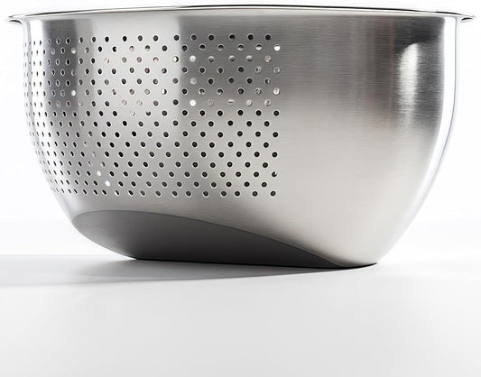 Rice Washer Strainer Bowl, Stainless Steel Quinoa Washing Bowl | Side Drainers Colander for Cleaning Rinsing Fruits, Vegetables, and Beans - Versatile Kitchen Tool