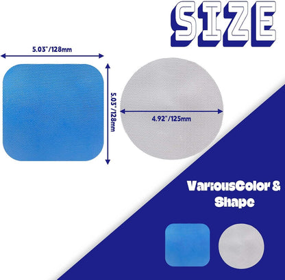 4pcs Rubber Jar Opener Gripper Pads, Blue and Grey