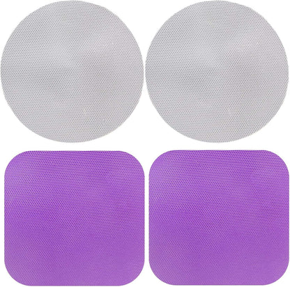4pcs Rubber Jar Opener Gripper Pads, Blue and Grey