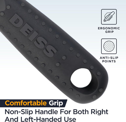 Deiss PRO Swivel Vegetable Peeler - Sharp Japan Stainless Steel Peeler With Easy Non-Slip Hand Grip, Potato Peelers For Kitchen, Fruit, Carrot, Apple, Veggie, Kiwi, Durable, Dishwasher Safe