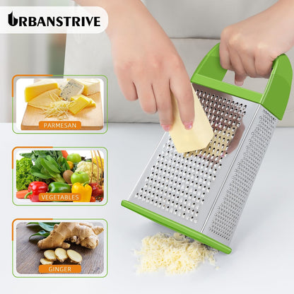 Cheese Grater With Container Box Grater Stainless Steel Kitchen Black