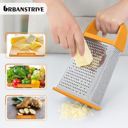 Cheese Grater With Container Box Grater Stainless Steel Kitchen Black