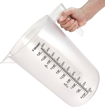 16 oz (2 Cup) Liquid Measuring Cup, Food-Grade Plastic Measuring Cup with Laser-Etched Markings, Clear Single Measuring Cup