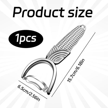 1 Pcs Corn Peeler For Corn On The Cob,Upgraded Stainless Steel Kernel Remover For Corn On The Cob,Non-Slip Handle,Comfortable Grip,Kitchen Gadget(Silver)